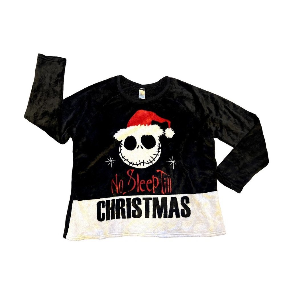 Disney Nightmare Before Christmas women's black pullover size 2X No Sleep graphi